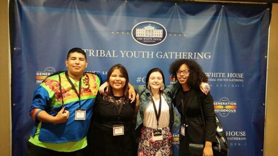 Abel Martinez, Breeana Green, Sierra Villebrun, and Priestess Bearstops attended the first Tribal Youth Gathering in Washington D.C this past summer. The Tribal Youth Gathering  brings together Native youth from 230 different tribes across the US.