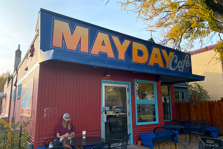 Last fall, workers at May Day Cafe, an adored institution of the Powderhorn neighborhood, decided they would buy the cafe from long time owner Andy Lunning and operate the cafe as a worker cooperative. Both the Powderhorn community and May Day worker-owners hope this new business structure will keep May Day flourishing as an affordable and community driven cafe for many years to come.